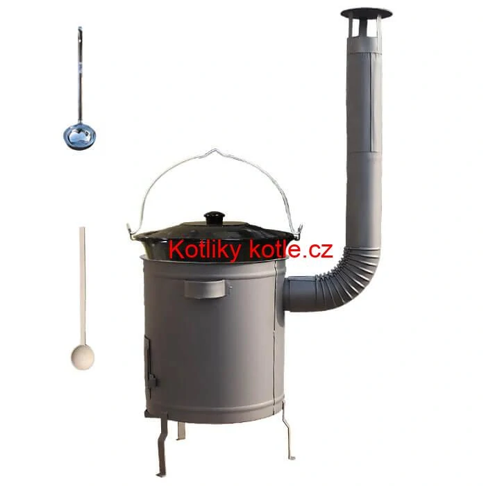 Smaltovaný kotlík 25 l (1,2 mm) + 2mm silnostěnná kotlina 42 cm PLUS 600