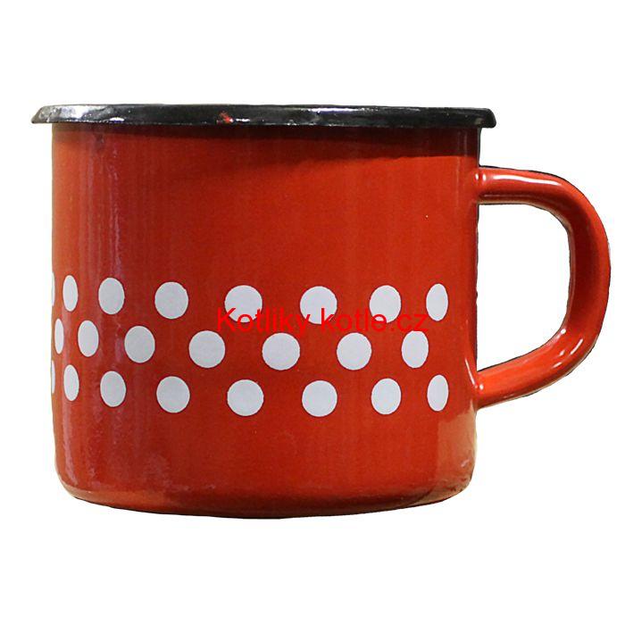 Smaltovaný hrnek 1 L (tečky)
