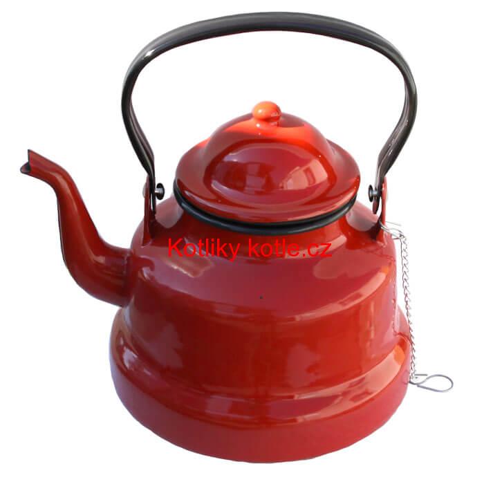 Smaltovaný čajník 2 L RED