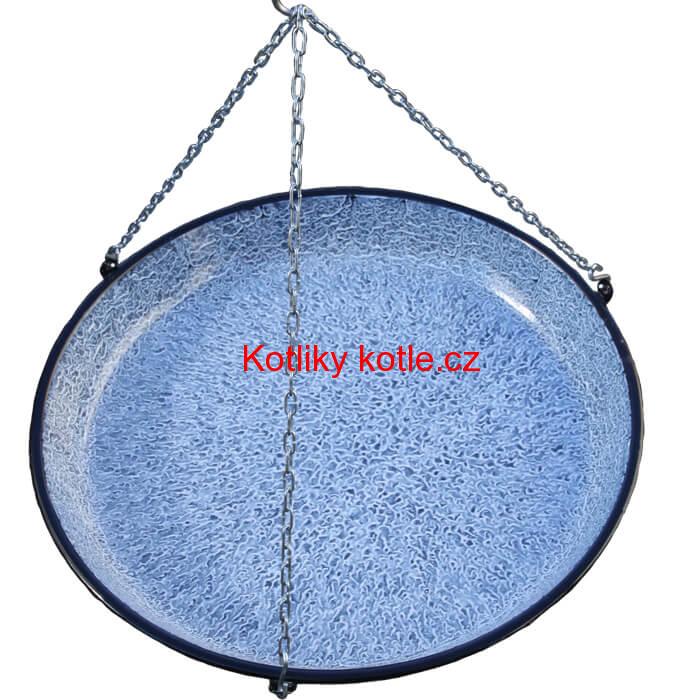 Smaltovaná grilovací pánev s řetězem