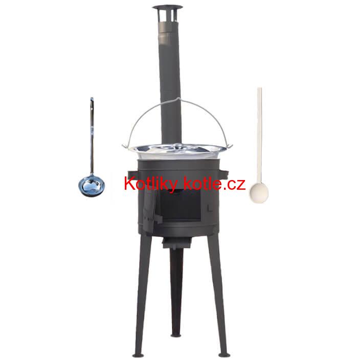 Nerezový kotlík 15 L (1,2 mm) + vysoká žáruvzdorná kotlina 36 PLUS 600 