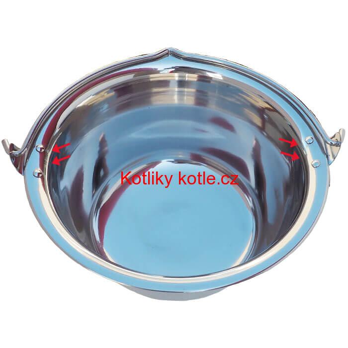 Nerezový kotlík 30 L (0,8 mm) s nýty