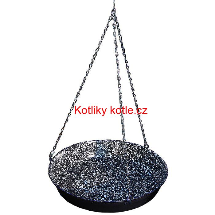 Pánev smaltovaná s řetězem