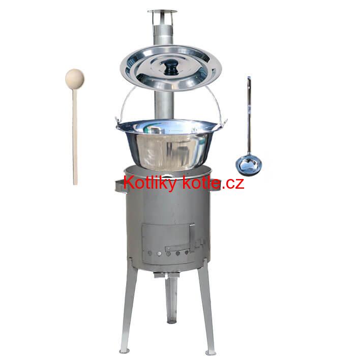 Nerezový kotlík 30 L (1,2 mm) + nerezová kotlina 45 cm LUXUS