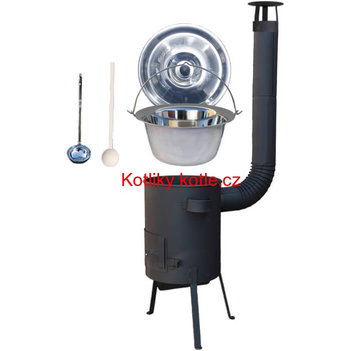 Nerezový kotlík 22 L (0,8 mm) + žáruvzdorná kotlina 42 PLUS 600 4 MM