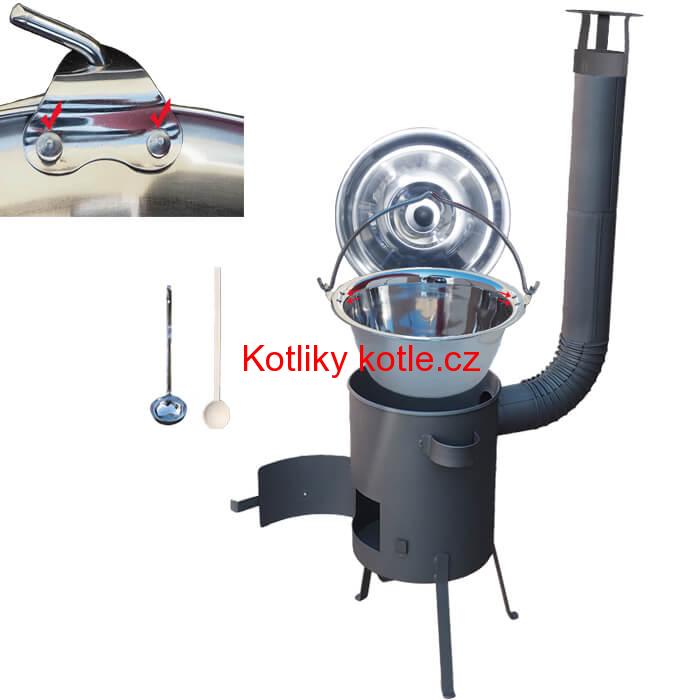 Nerezový kotlík 20 L (0,8 mm) + žáruvzdorná kotlina 42 PLUS 600 4 MM