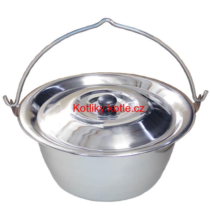 Nerezový kotlík 20 L (0,8 mm) s nýty + poklice
