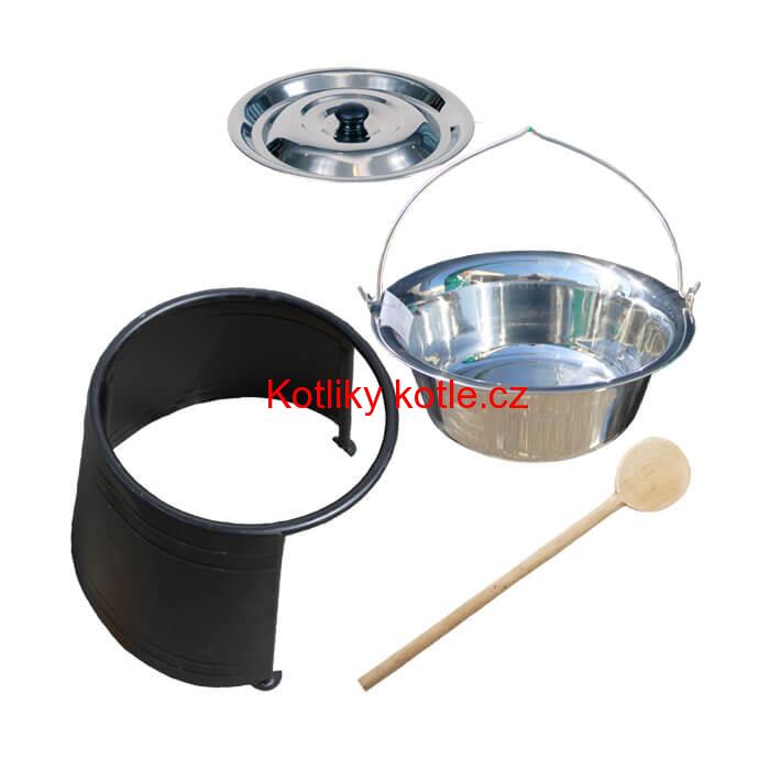 Nerezový kotlík 22 L + chránič plamene