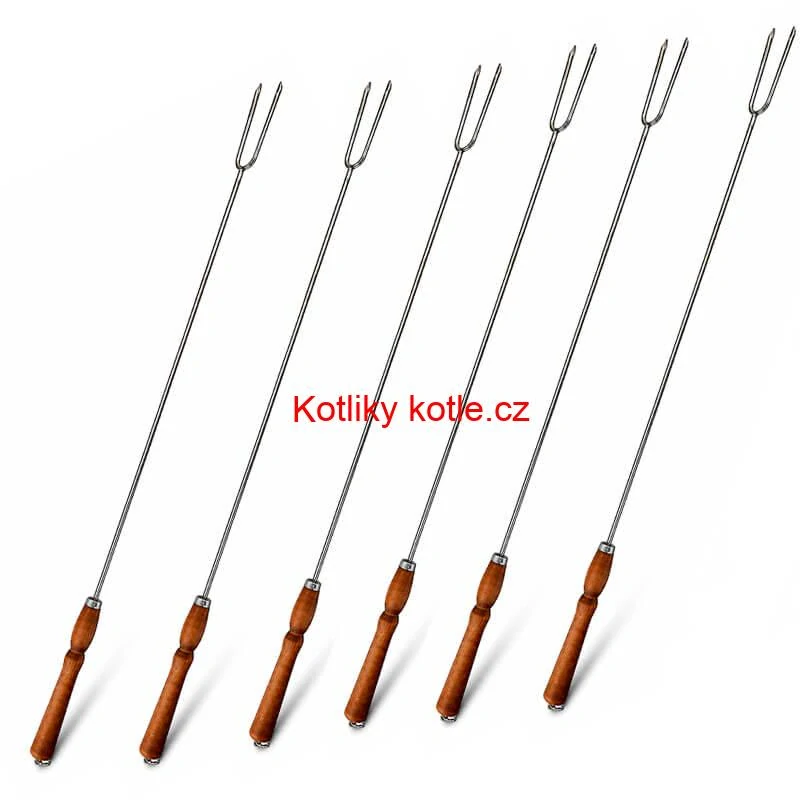 Vidličky na opékání 90 cm, 6 ks NEREZ