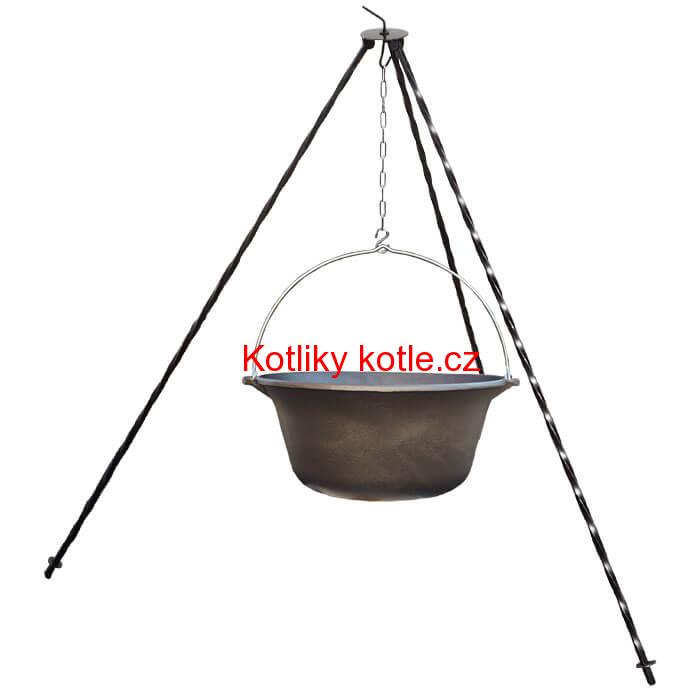 Litinový kotlík 16 L + trojnožka 1,2 m