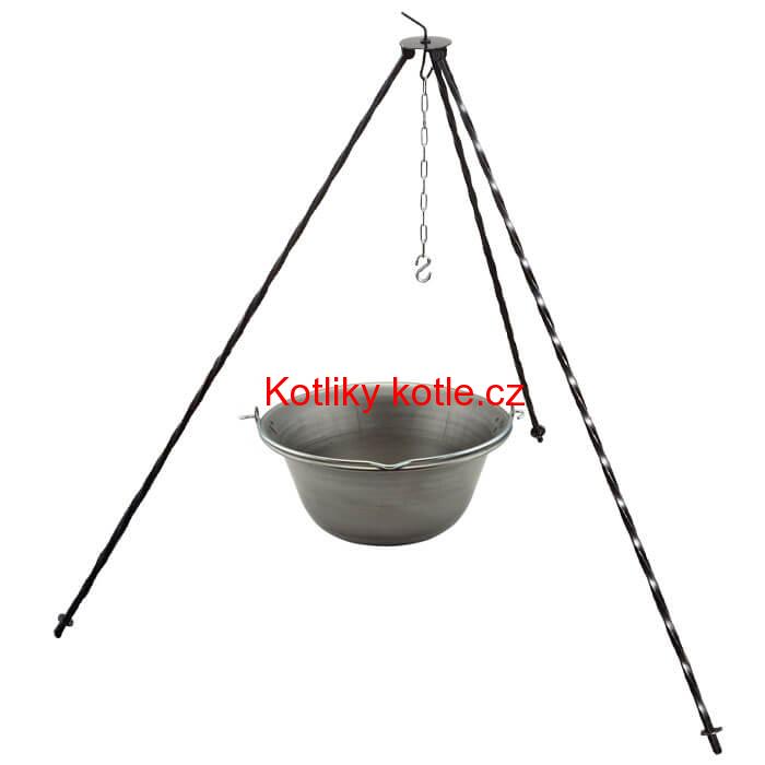 Železný kotlík 20 L (0,75 mm) + trojnožka 1,2 m