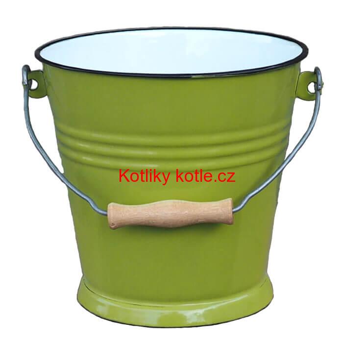 Smaltované vědro 5 L GREEN
