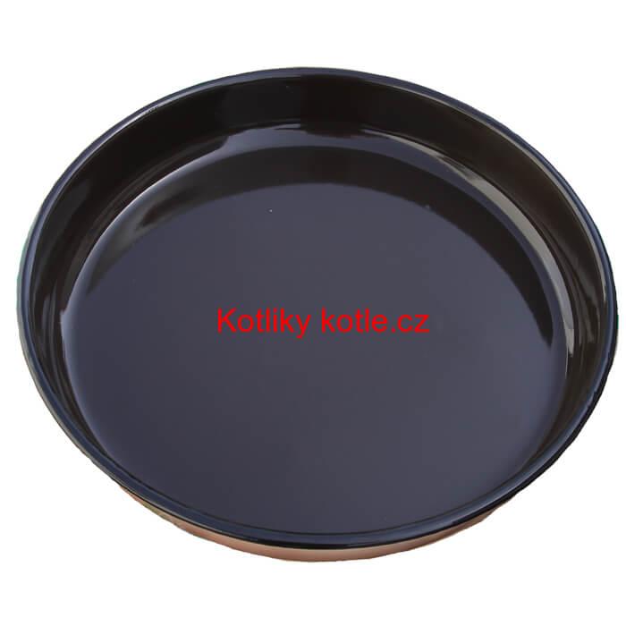 Smaltovaný kulatý pekáč 34 cm, výška 6 cm