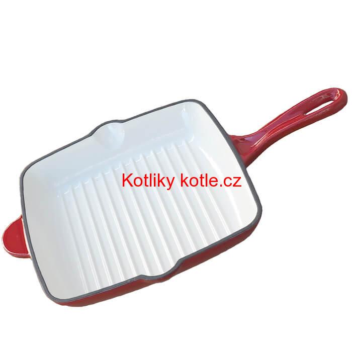 Litinová pánev na grilování se smaltovaným povrchem 26 cm Strong Mold
