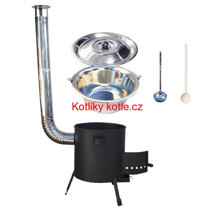 Nerezový kotlík 22 L (0,8 mm) + žáruvzdorná kotlina (1 mm) 42 PLUS 600