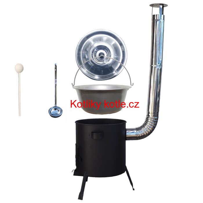 Železný kotlík 20 L (0,75 mm) + žáruvzdorná kotlina (1 mm) 42 PLUS 600