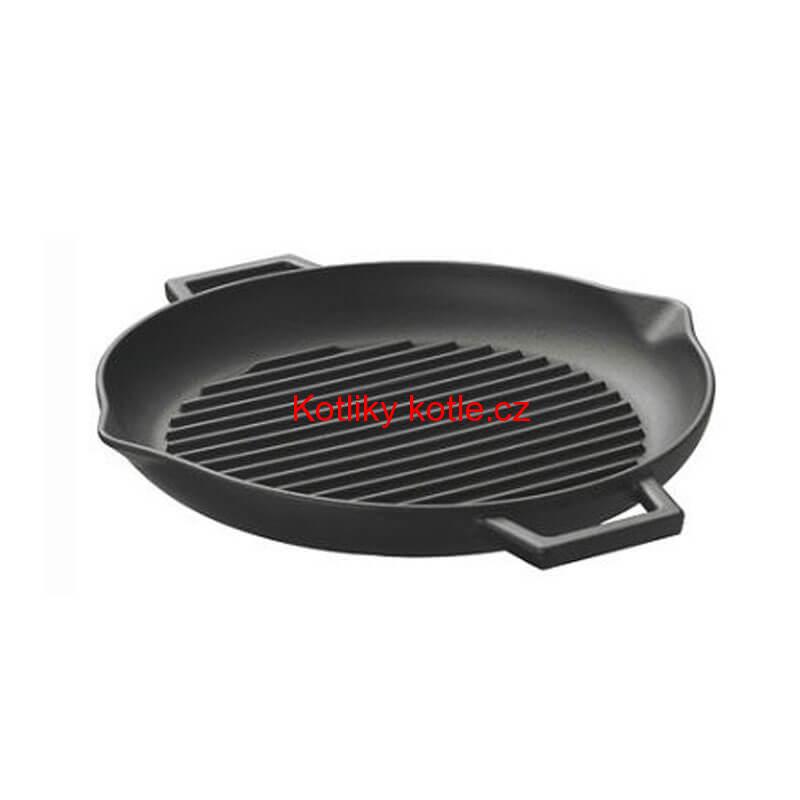 Litinová pánev na grilování 31 cm s výlevkou BBQ