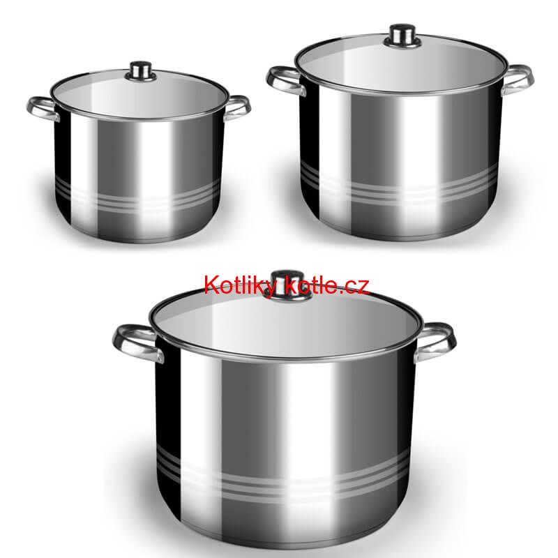 Nerezové hrnce 3 ks