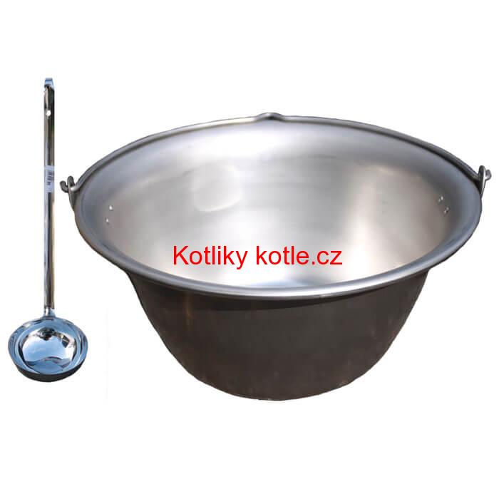Nerezový kotlík 15 L (1,5 mm) + nerezová naběračka