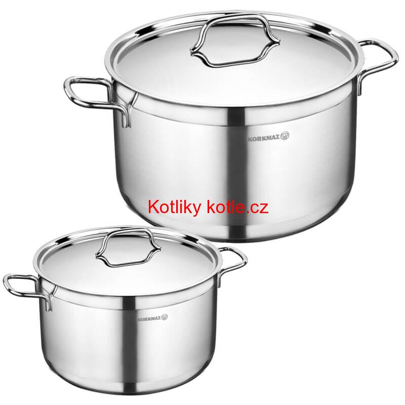 Sada nerezových hrnců s poklicí 2 ks 8,5 L, 11 L