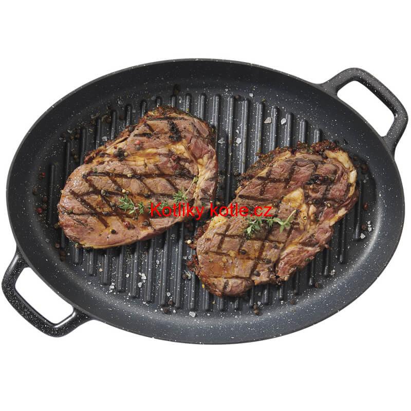 Grilovací pánev s oušky 35 x 25 Grill Plus Volkanit