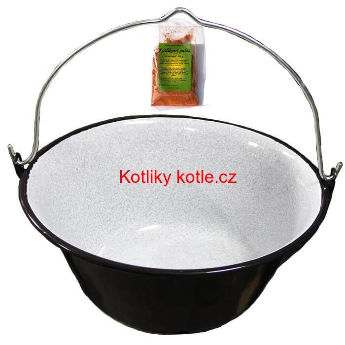 Smaltovaný kotlík 25 L + koření na kotlíkový guláš 50 g