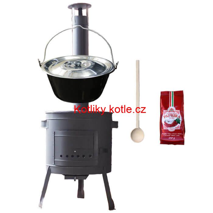 Smaltovaný kotlík 22 L (1,2 mm) + silnostěnná (1,5 mm) žáruvzdorná kotlina BALKY STRONG 42 PLUS 600