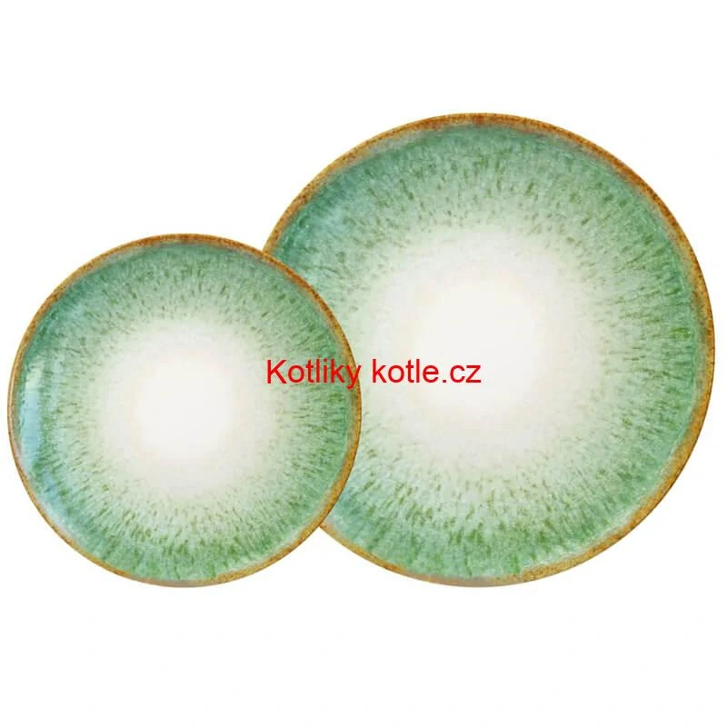 Souprava keramických talířů 18 ks GREEN