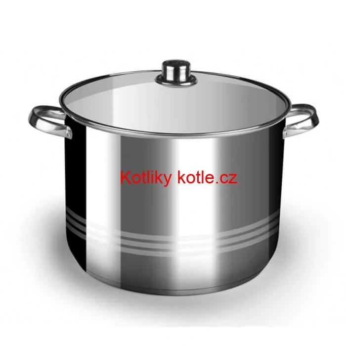 Nerezový hrnec 7 L + skleněná poklice