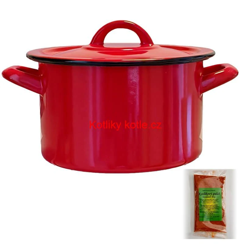 Smaltovaný hrnec s poklicí COMBI 3 l + směs koření na kotlíkový guláš 50 g