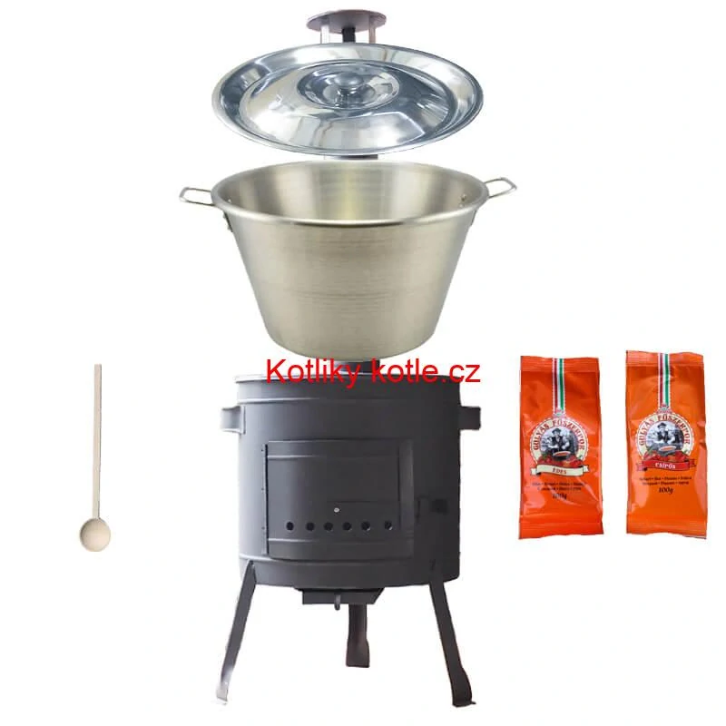 Nerezový kotel 40 L + nízká kotlina 45 PLUS 600 + paprikové koření na guláš