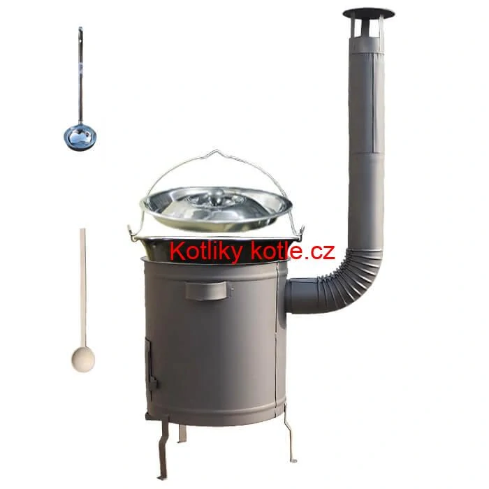 Smaltovaný kotlík 16 L (1,2 mm) + hrubostěnná (1,5 mm) a žáruvzdorná kotlina 39 PLUS 600