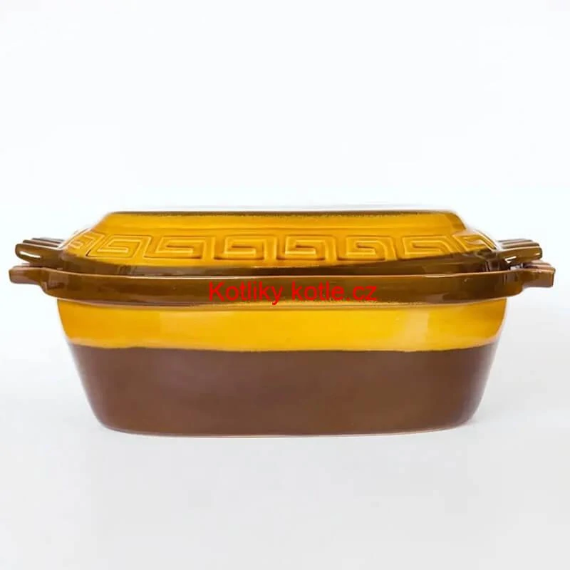 Římská mísa / pekáč z glazované terakotové hlíny 6 l