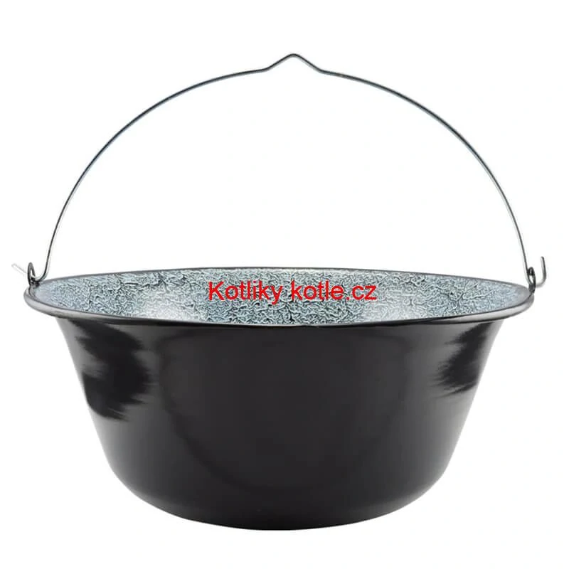 Smaltovaný kotlík (1,2 mm) 25 L + plynový hořák k PB + nízká kotlina 42 PLUS 600 + nerezová poklice INOX