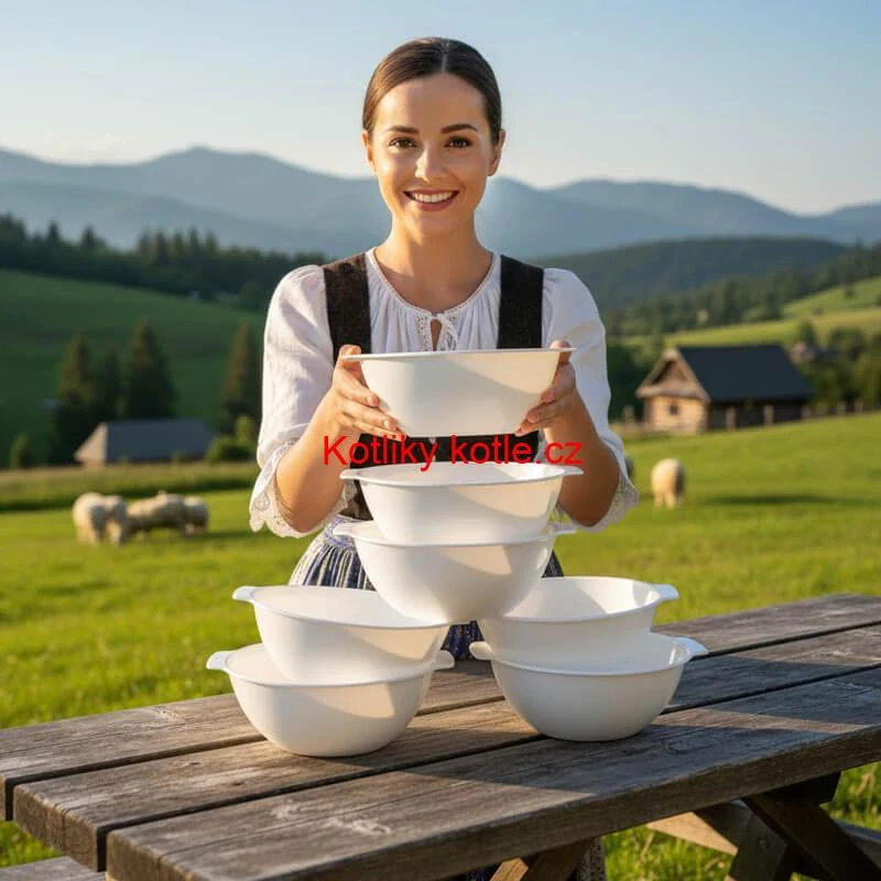 Sada 6 ks: Plastová miska na fajnový kotlíkový guláš a polévky – 750 ml