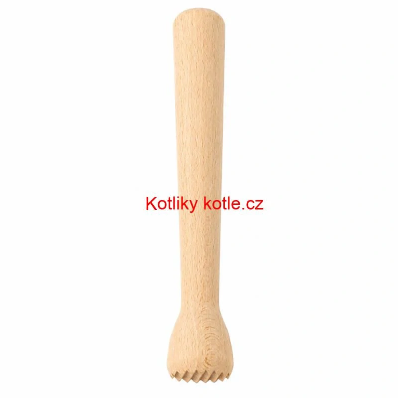 Dřevěný drtič na česnek a bylinky 22 cm