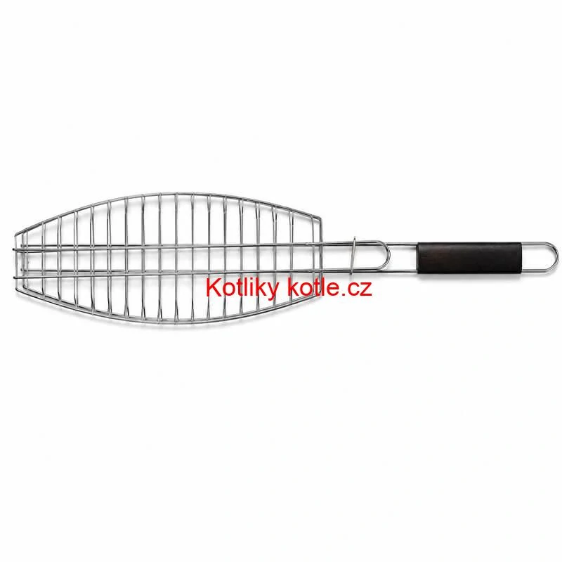 BBQ grilovací rošt na ryby – nerezové grilovací kleště 65 × 15 × 4 cm