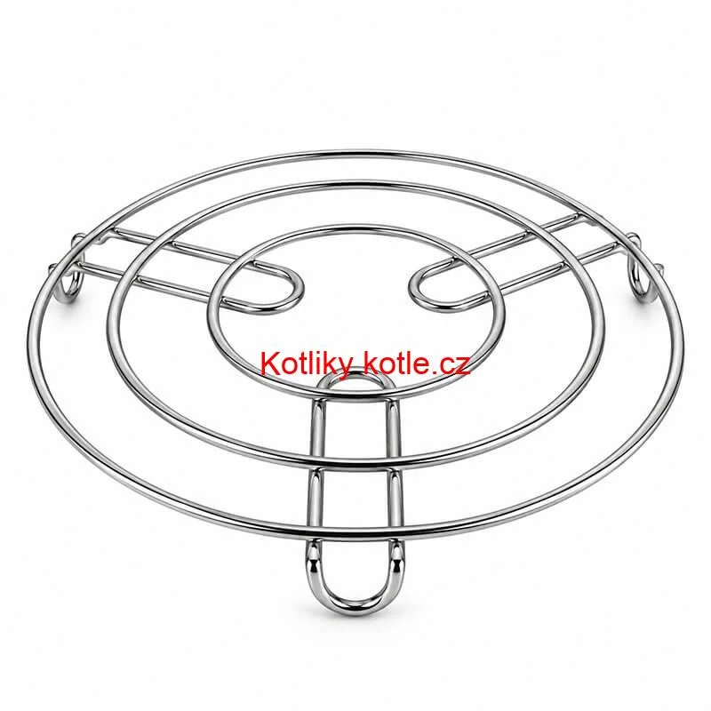 Kulatá nerezová podložka pod hrnec s průměrem 20 cm a výškou 2 cm