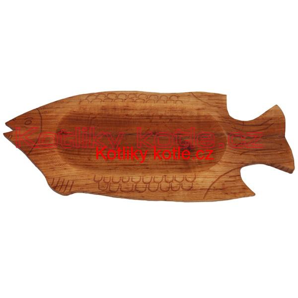 Servírovací dřevěný podnos Ryba