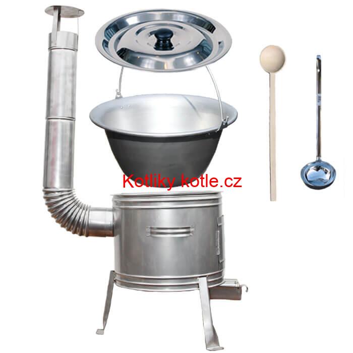 Nerezový kotlík 20 L (1,5 mm) + nerezová kotlina 42 cm TOPLUX