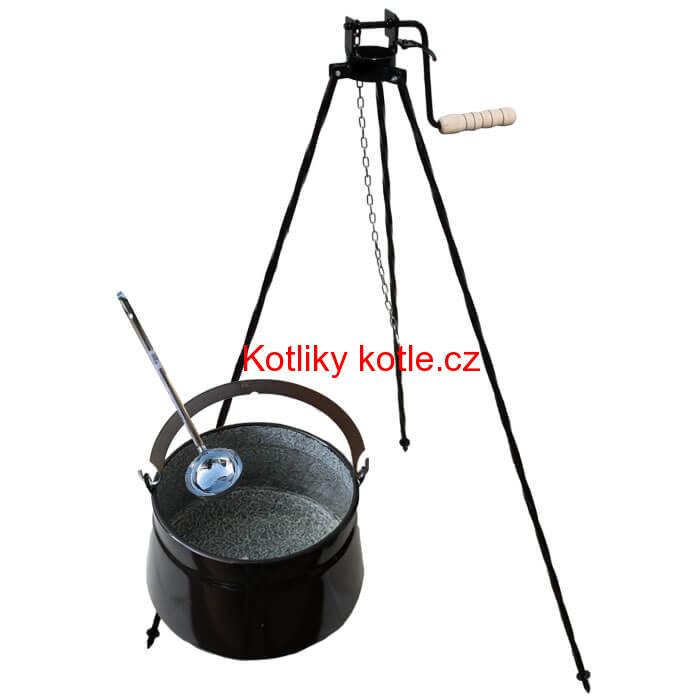 Kotlík na ryby 13 L + trojnožka s kladkou