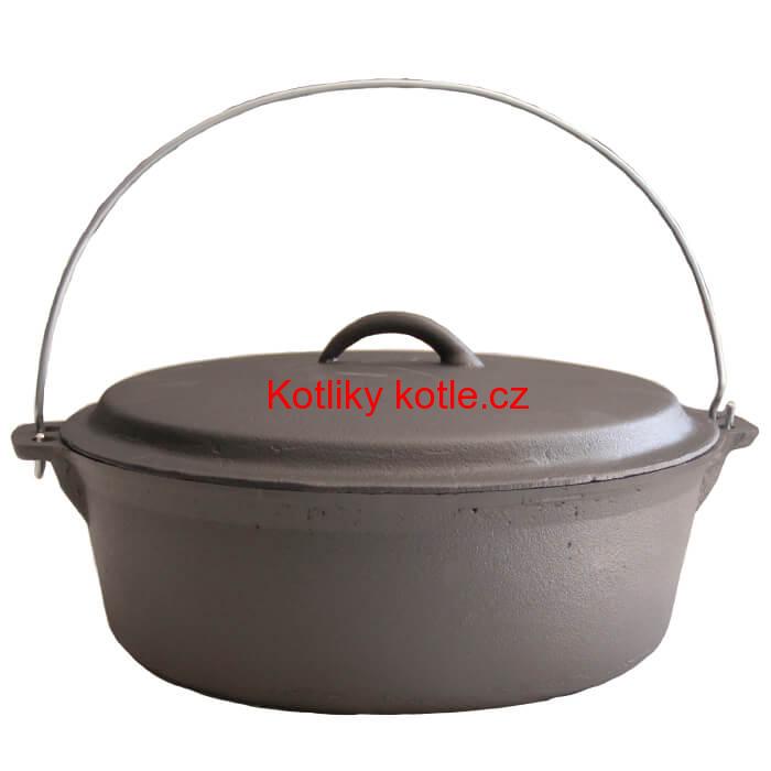 Litinový kotlík 5,5 L + litinová poklice