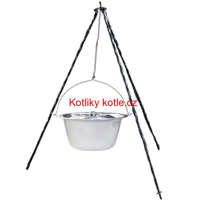 Nerezový kotlík 8 L INOX + poklice + stojan CLASSIC