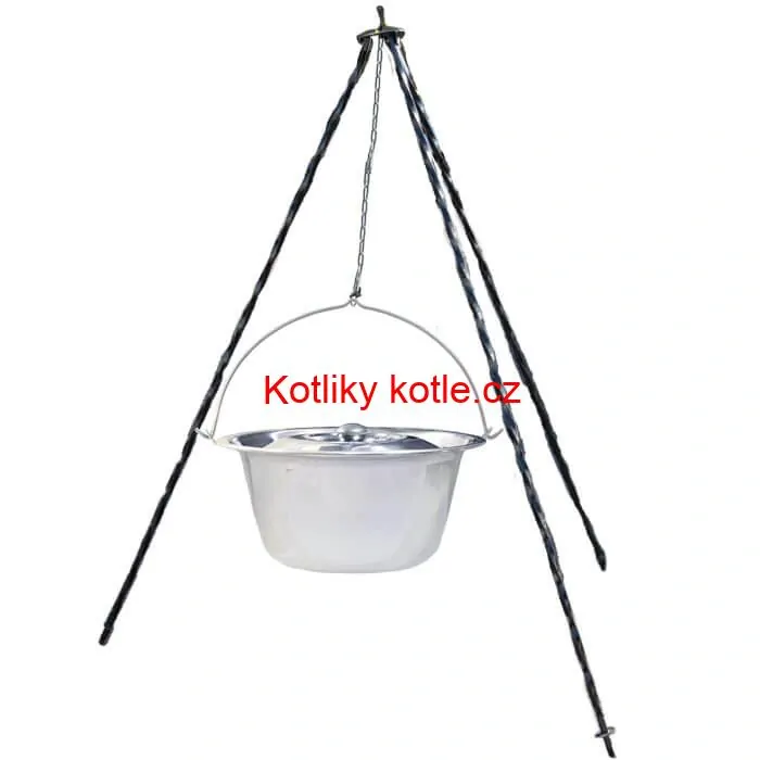 Nerezový kotlík 10 L INOX + poklice + stojan CLASSIC