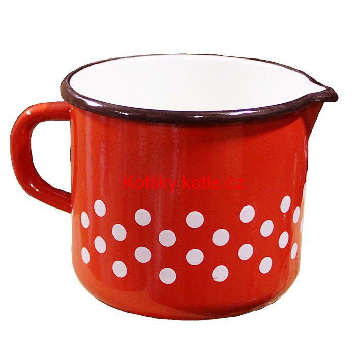 Smaltovaný hrnek 1,5 L (tečky)