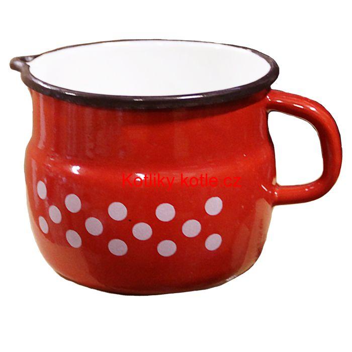 Smaltovaný hrnek s výlevkou 1,5 L