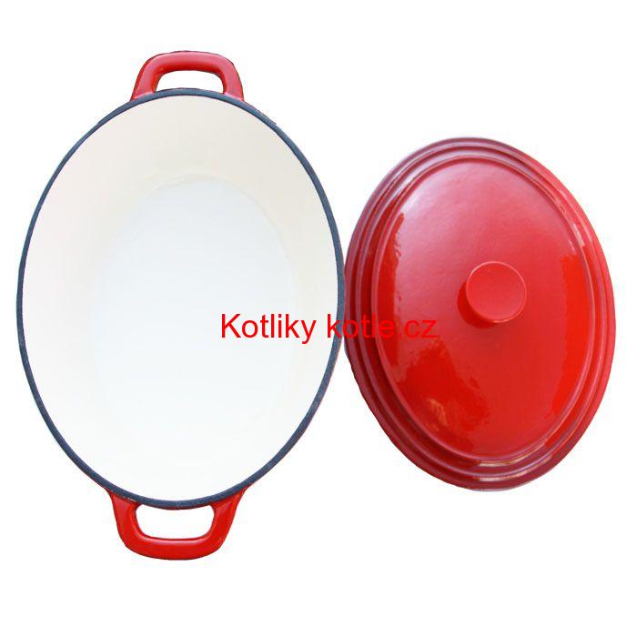 Litinový pekáč 6,2 L - červený