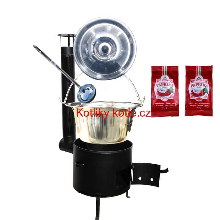 Kotlíkový gulášový set 42 CLASSIC + 20 L nerezový kotlík (1,2 mm)
