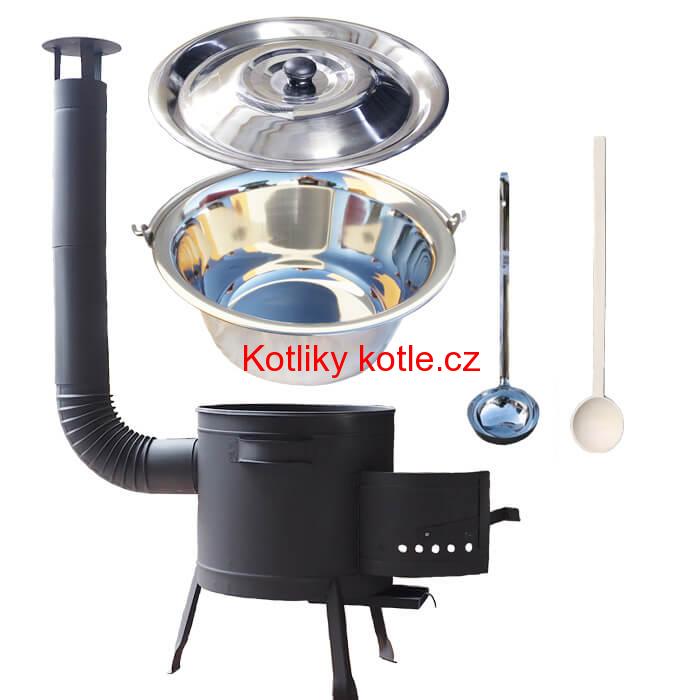 Nerezový kotlík 15 L (1,2 mm) + žáruvzdorná kotlina 36 PLUS 600