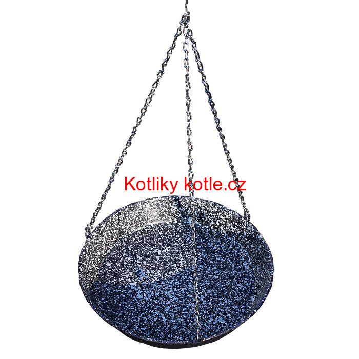 Pánev smaltovaná s řetězem